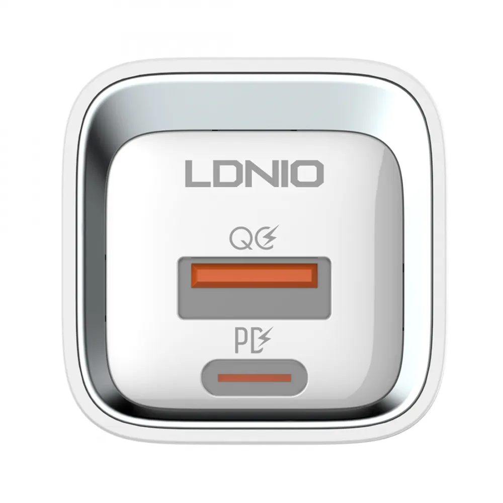 Kucni punjac LDNIO A2317C, 3.6A, QC3.0 18W, PD 30W sa Type C na Iphone lightning kablom beli
