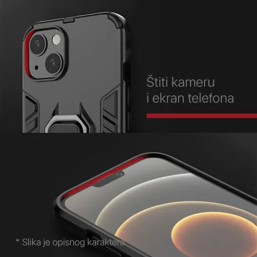 Maska Cube Ring za Samsung S916 Galaxy S23 Plus tamno plava