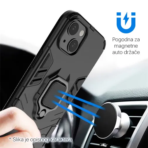 Maska Cube Ring za Samsung S916 Galaxy S23 Plus tamno plava