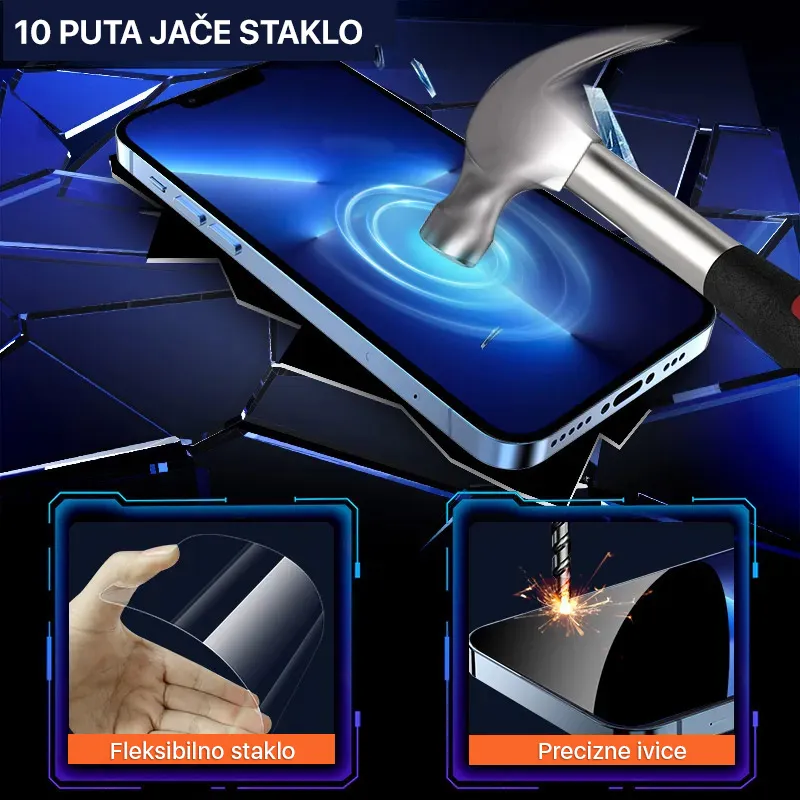 Zastitno Staklo Zastitno staklo 2.5D dust free Box za iPhone 12 Mini 5.4 crni