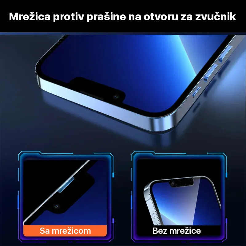 Zastitno Staklo Zastitno staklo 2.5D dust free Box za iPhone 14 Pro Max 6.7 crni