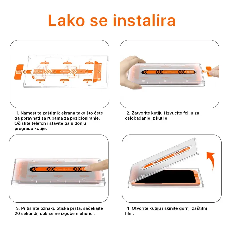 Zastitno Staklo Zastitno staklo 2.5D dust free Box za iPhone 14 Pro Max 6.7 crni