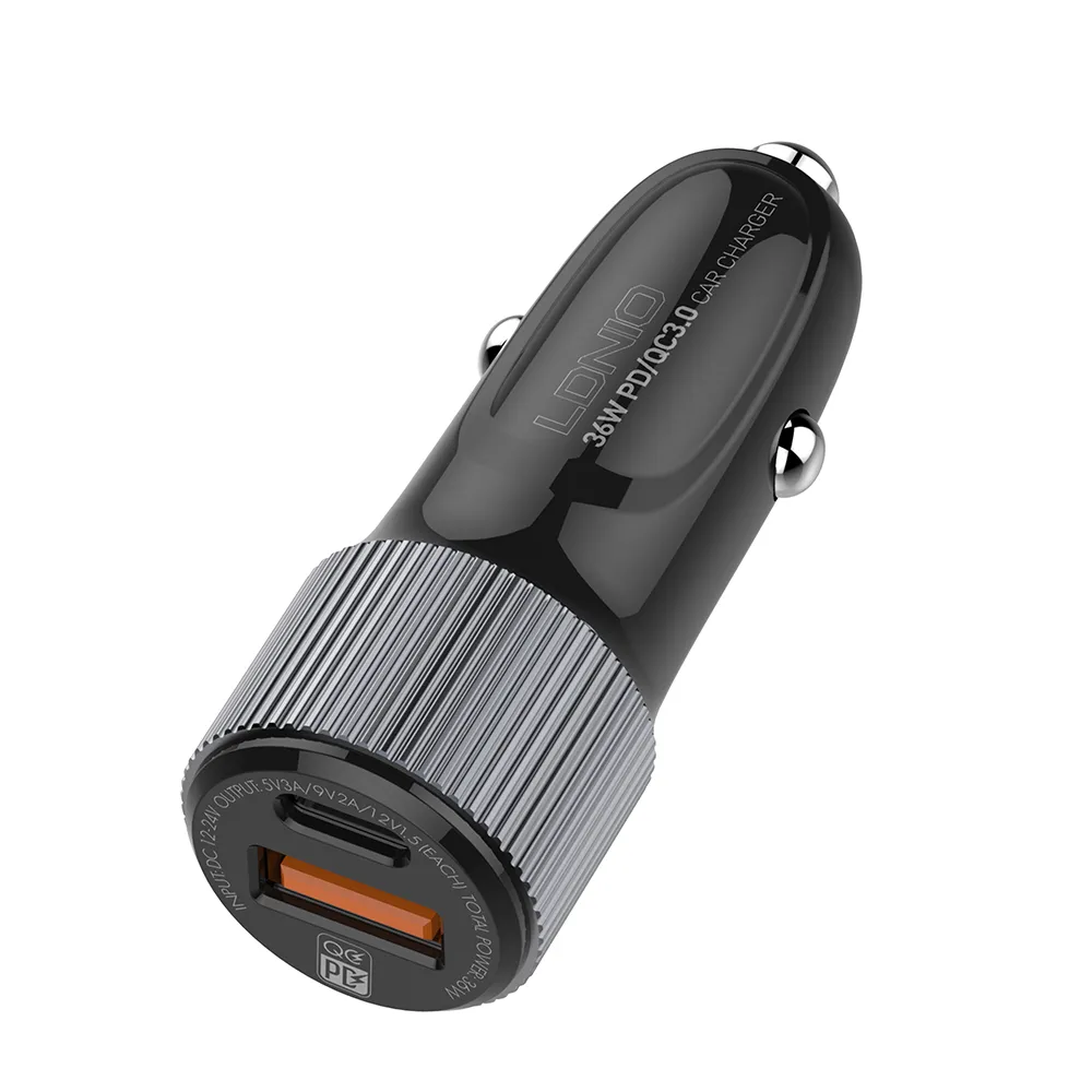 Auto punjac LDNIO C510Q PD/QC3.0 36W sa Type C na Type C kablom