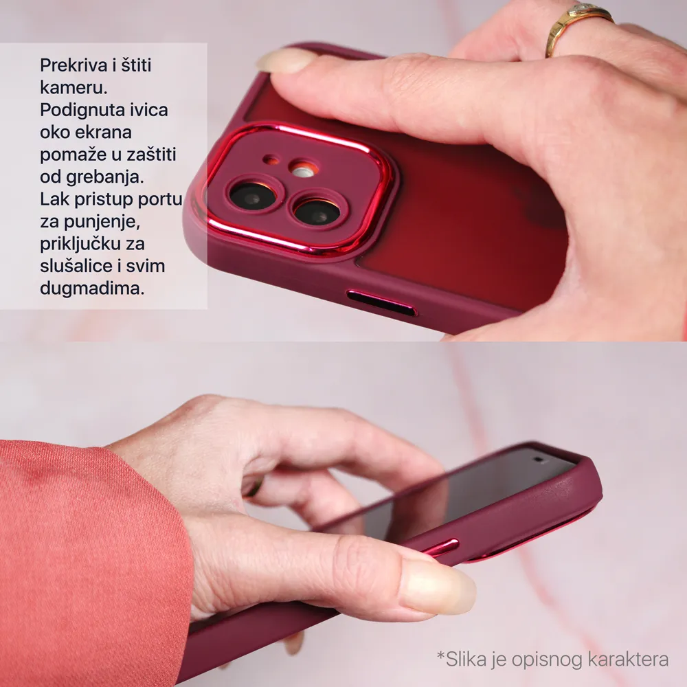 Maska Shining Camera za Xiaomi Redmi 12C tamno zelena