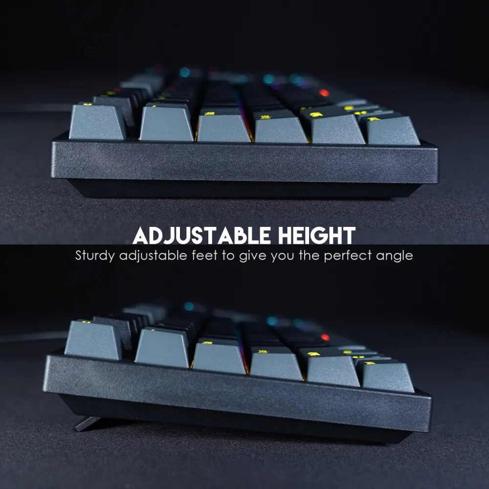 Tastatura Mehanicka Gaming Fantech MK876 RGB Atom TKL crna (Red switch)