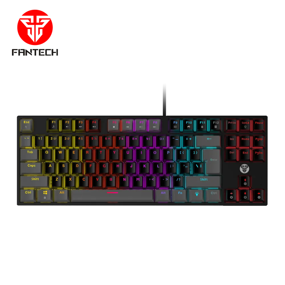 Tastatura Mehanicka Gaming Fantech MK876 RGB Atom TKL crna (Red switch)