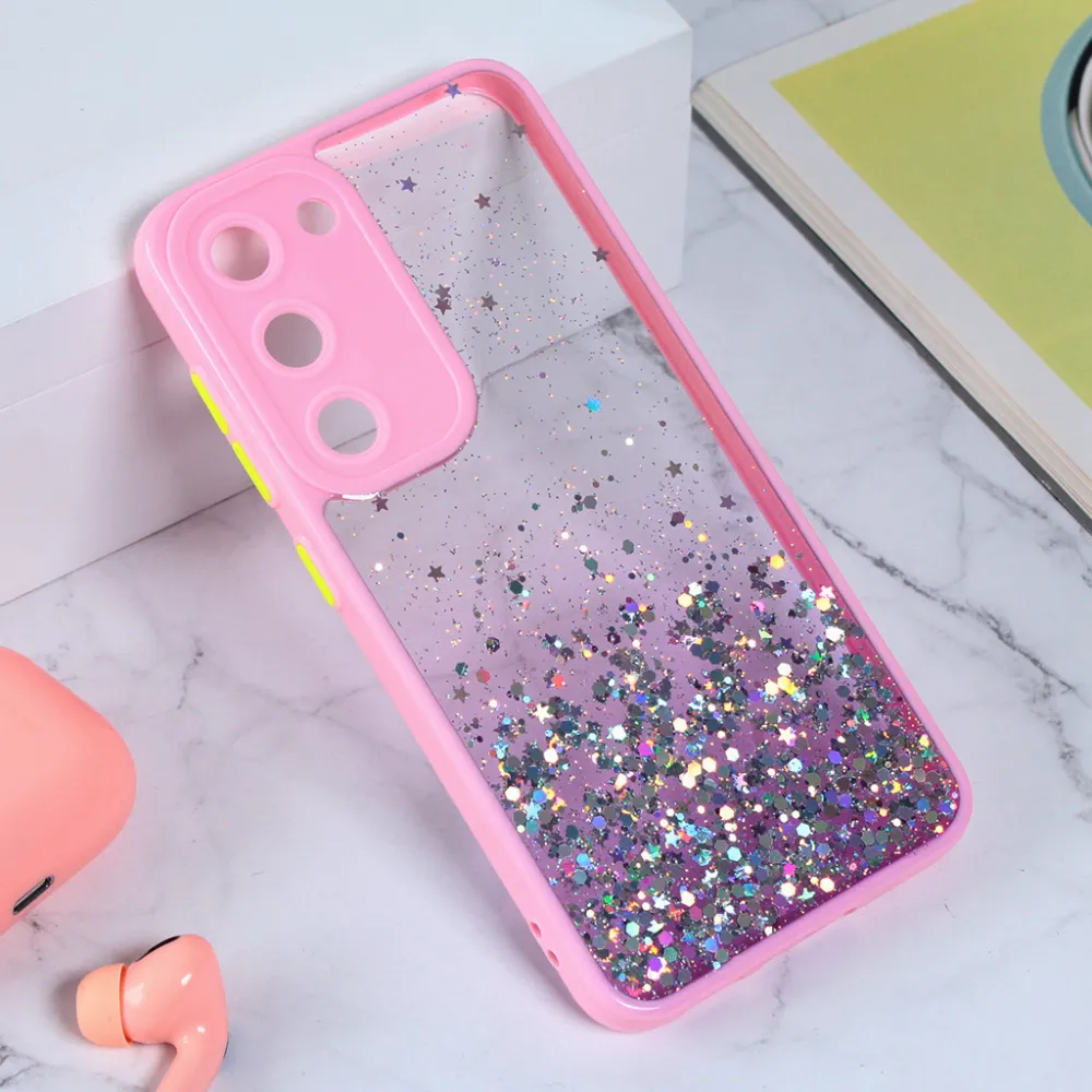 Maska Frame Glitter za Samsung S911B Galaxy S23 roze