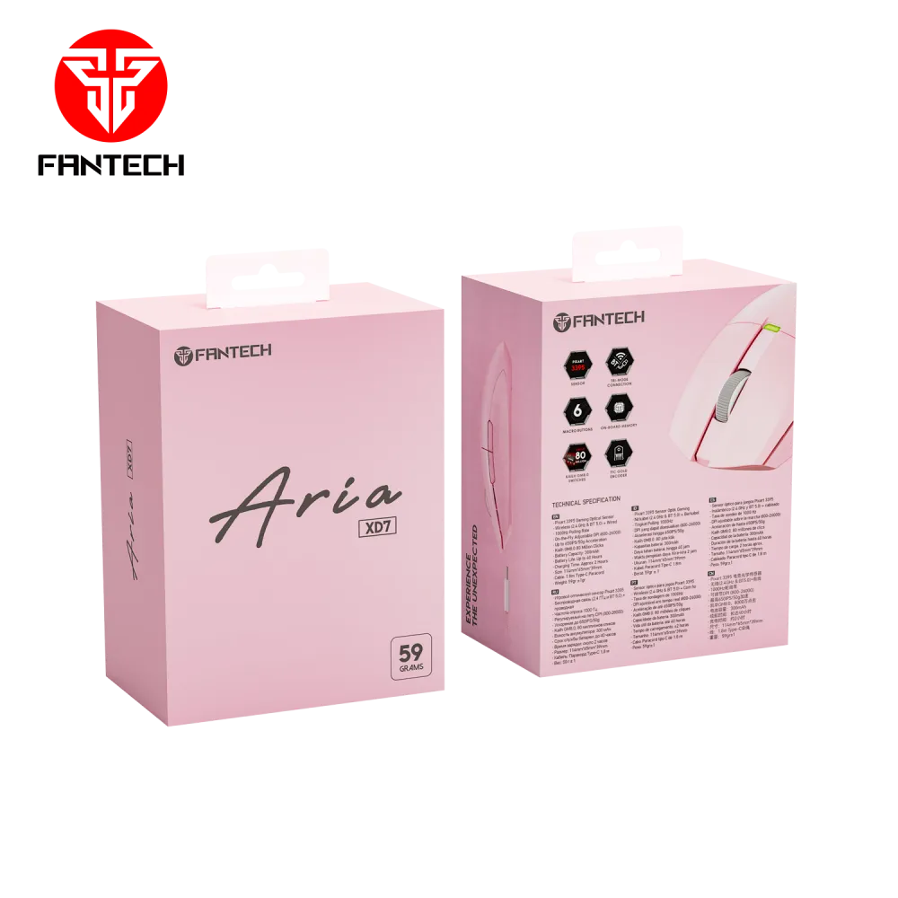 Mis Wireless Gaming Fantech XD7 Aria Sakura