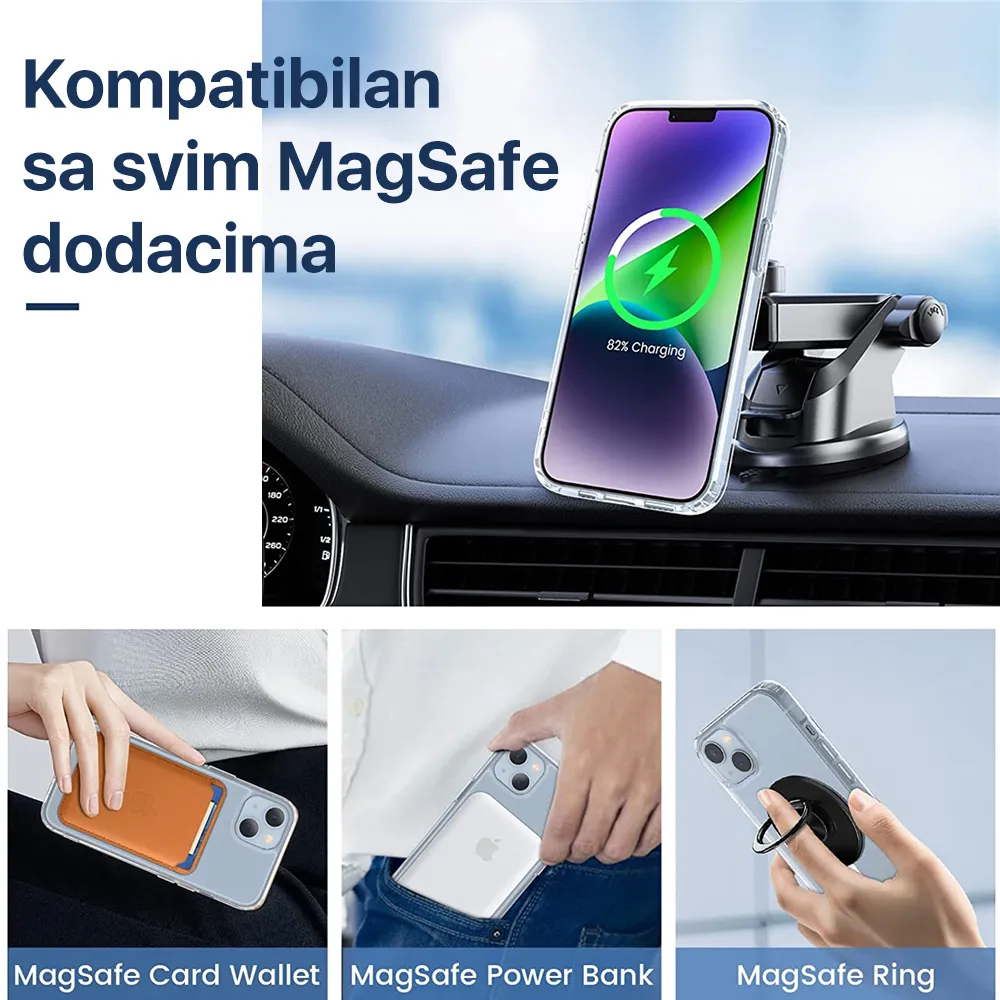 Maska Magsafe za iPhone 15 Plus 6.7 transparent