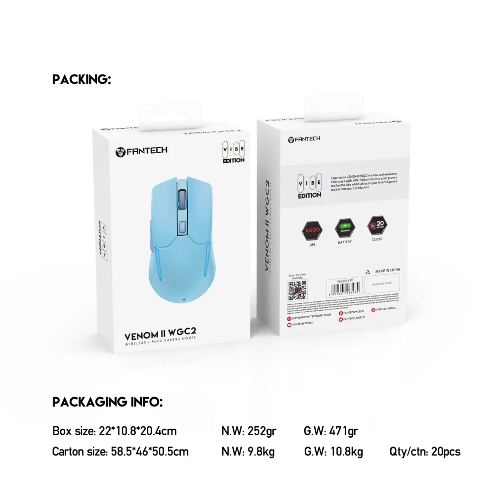 Mis Wireless Gaming Fantech WGC2 Venom II plavi