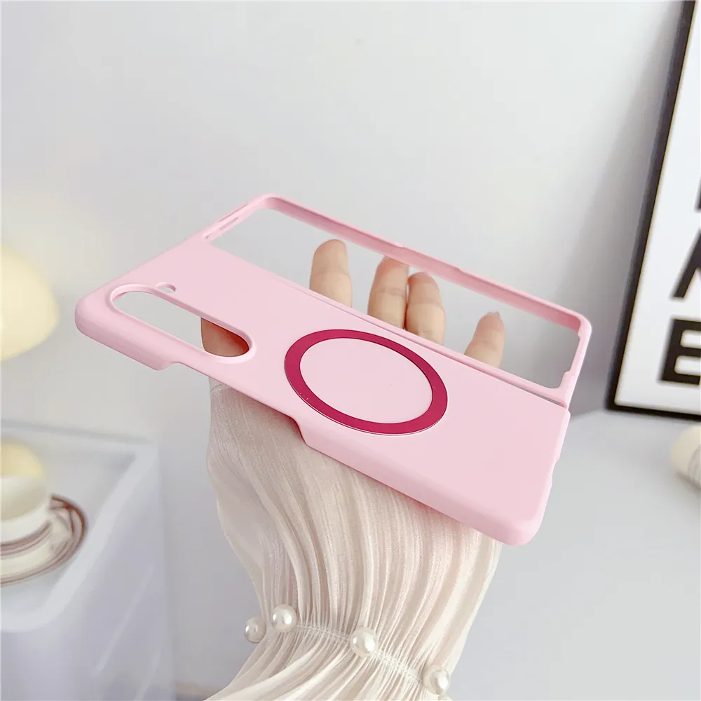 Maska Magsafe Magnetic Shockproof za Samsung F946B Galaxy Z Fold 5 5G roze