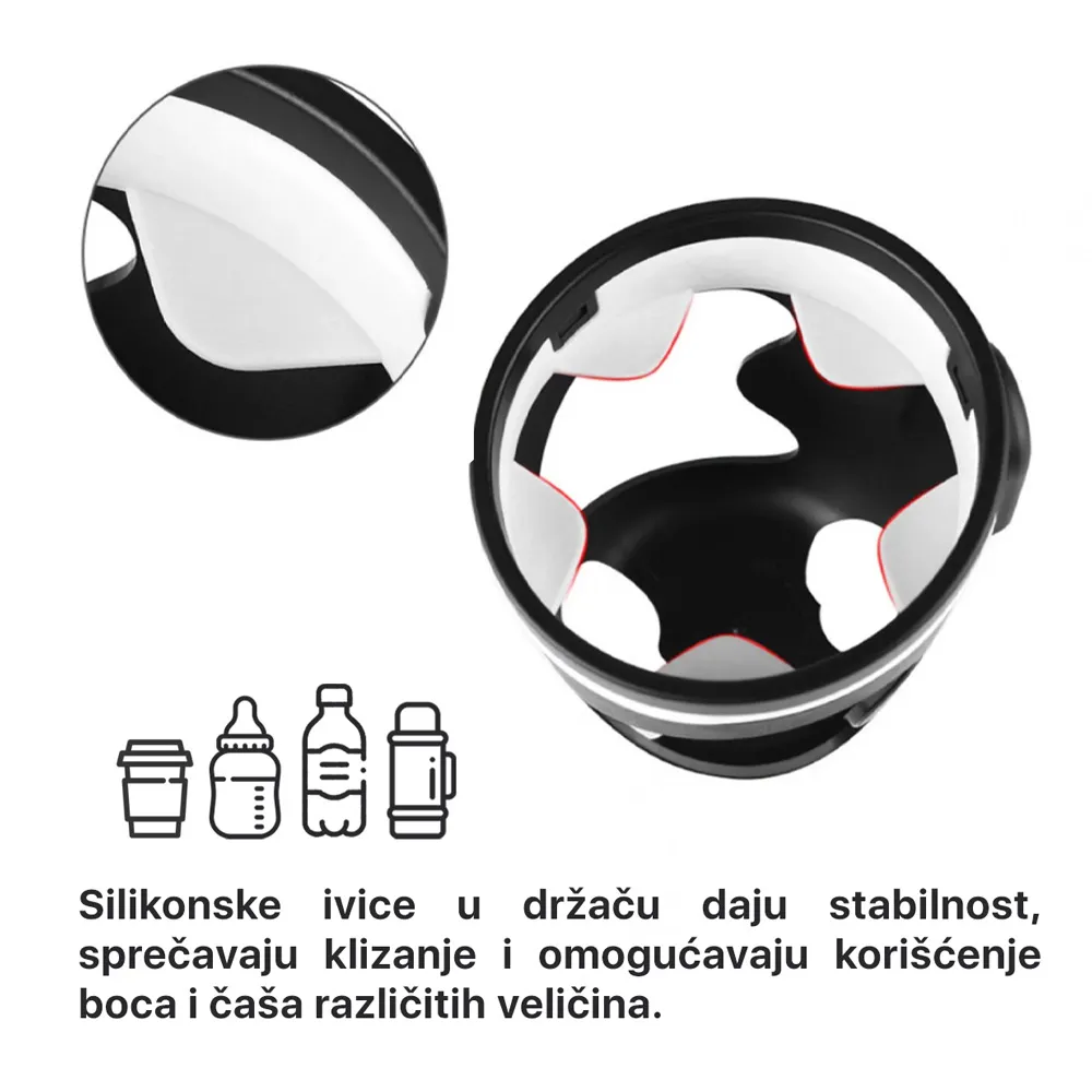Drzac za casu za elektricni trotinet crni