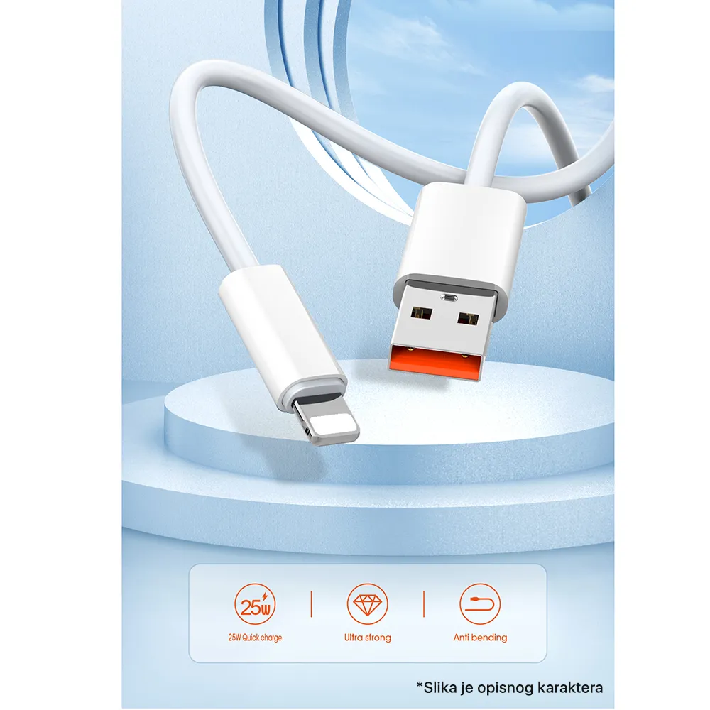 Data kabl LDNIO LS892 25W Fast micro USB 2m beli