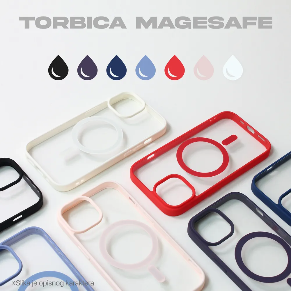 Maska Magsafe Frame Color za iPhone 15 Pro 6.1 crvena