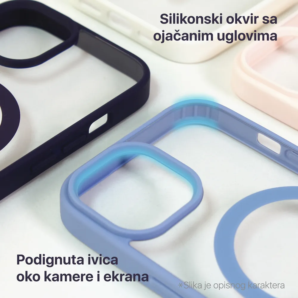 Maska Magsafe Frame Color za iPhone 15 Pro Max 6.7 crvena