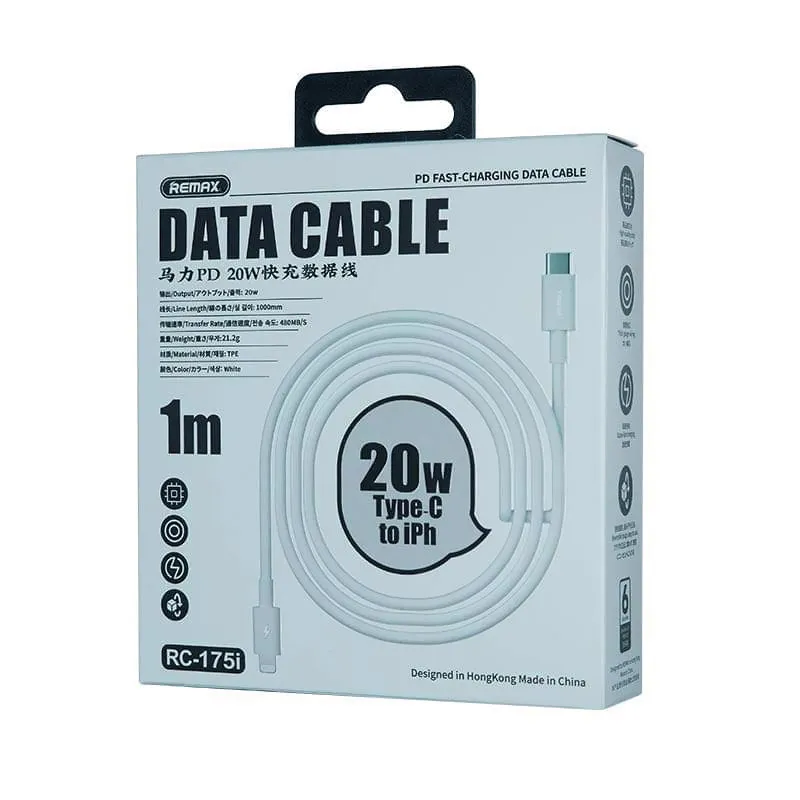 Data kabl REMAX RC-175i PD 20W iPhone Type C na iPhone lightning plavi 1m