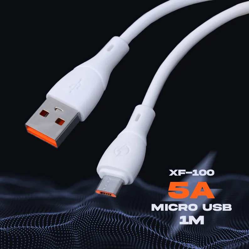 Data kabl micro USB XF-100 5A 1m beli