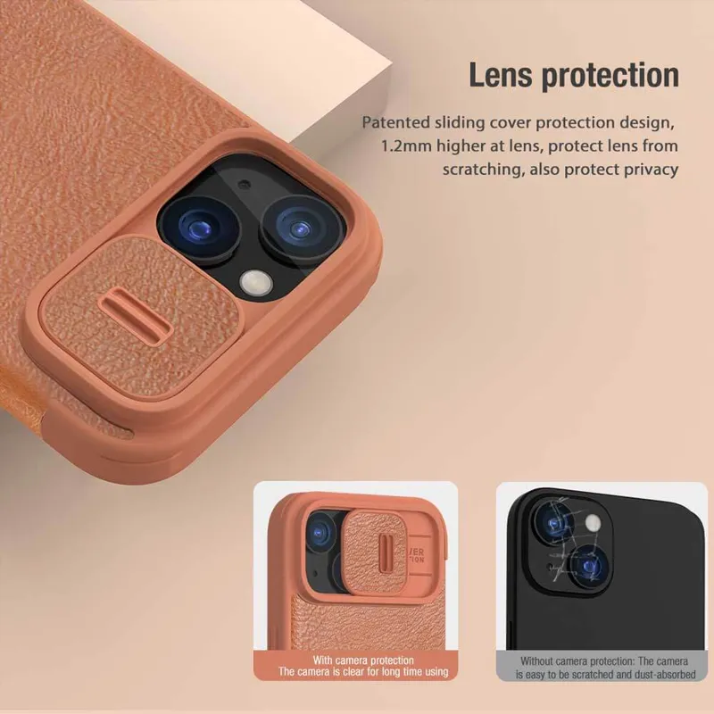 Maska Nillkin Qin Pro za iPhone 15 Pro 6.1 crvena