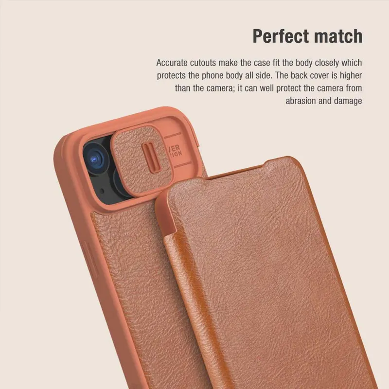 Maska Nillkin Qin Pro za iPhone 15 Pro 6.1 crvena