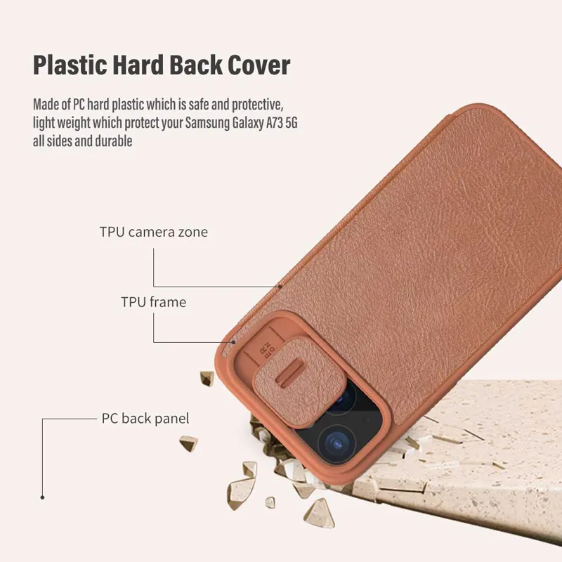 Maska Nillkin Qin Pro za iPhone 15 Pro 6.1 crvena