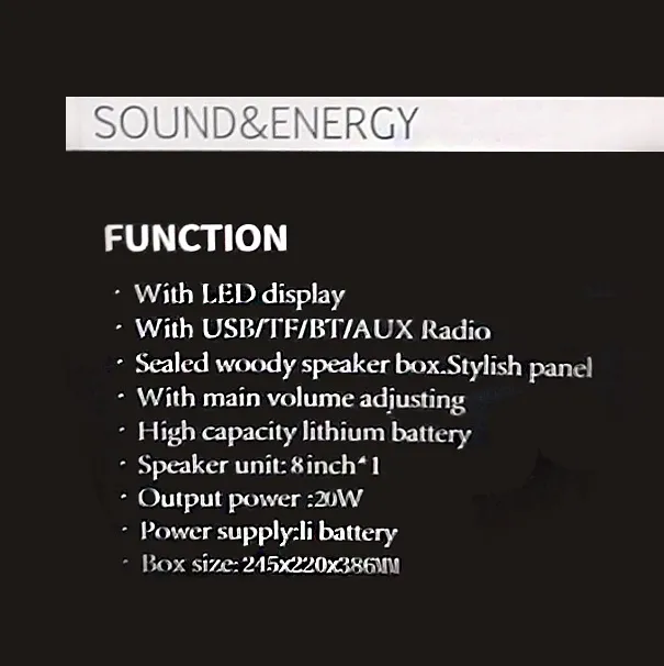 Bluetooth zvucnik TTD-8251 8