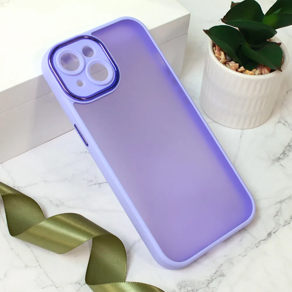 Maska Shining Camera za iPhone 15 6.1 ljubicasta