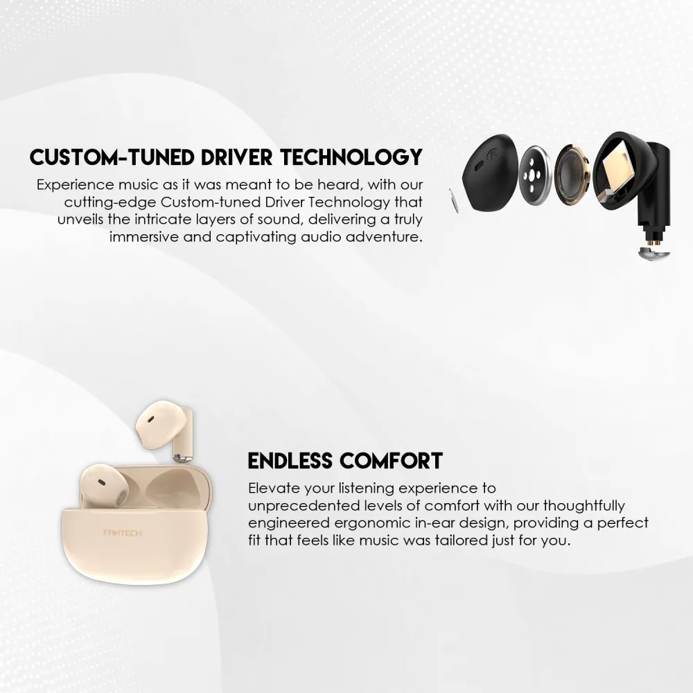 Bluetooth slusalice Fantech TX1 Lite Mithril crne