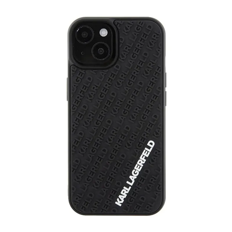Maska Karl Lagerfeld Hc 3D Multi Logo za iPhone 15 6.1 crna (KLHCP15S3DMKRLK)