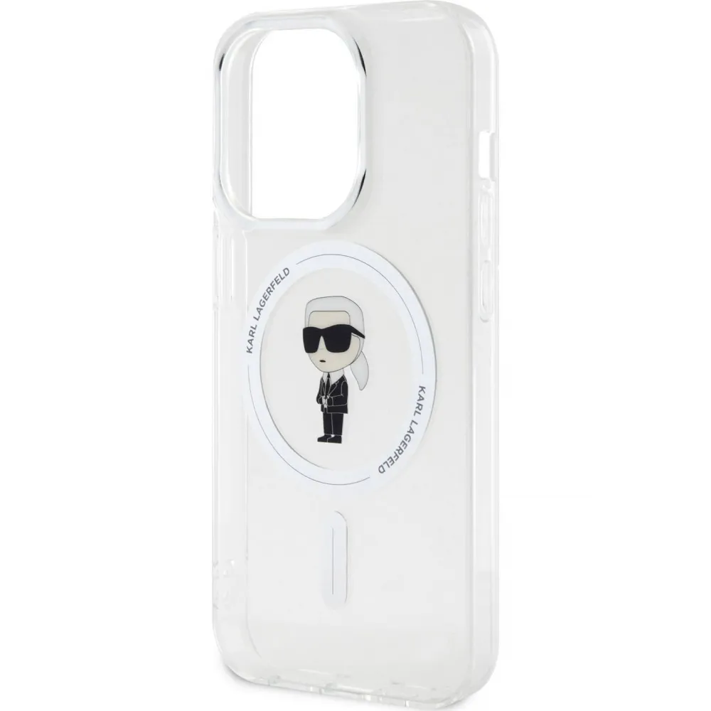 Maska Karl Lagerfeld Hc Magsafe IML Ikonik za iPhone 15 Pro 6.1 transparent (KLHMP15LHFCKNOT)