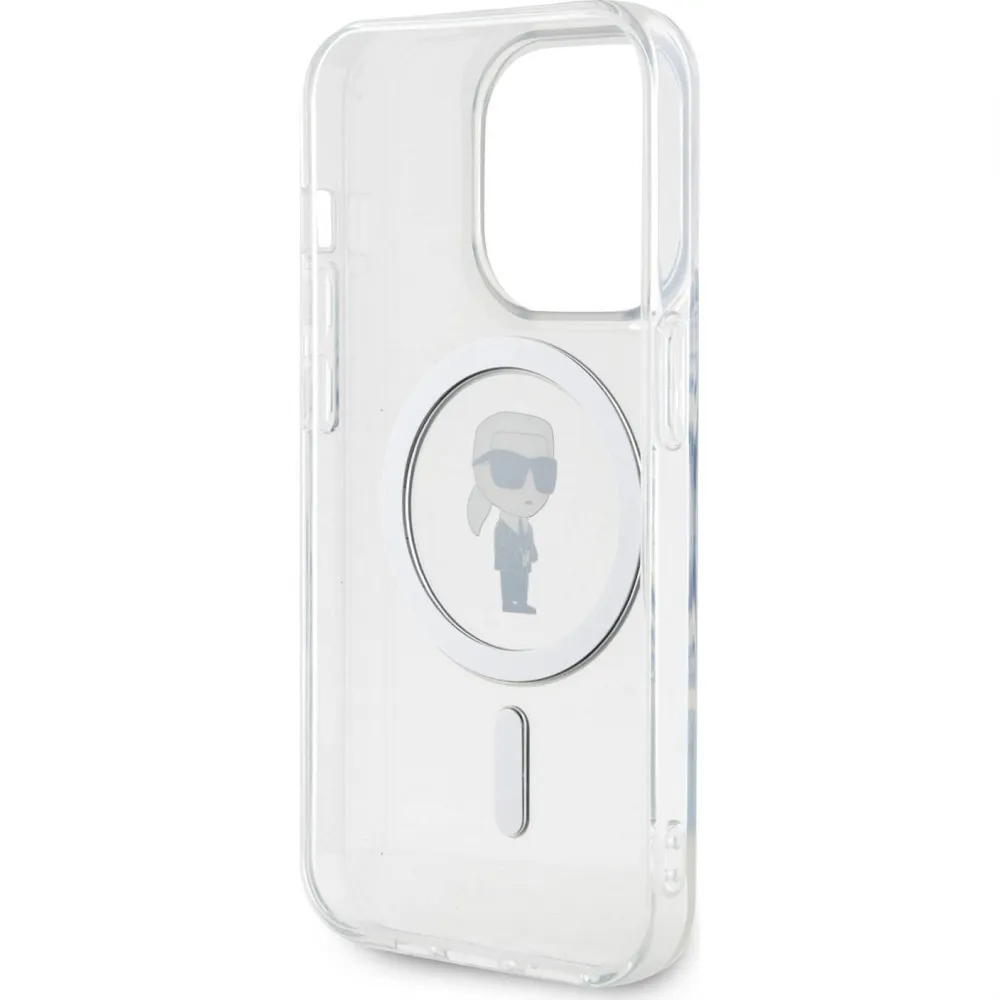 Maska Karl Lagerfeld Hc Magsafe IML Ikonik za iPhone 15 Pro 6.1 transparent (KLHMP15LHFCKNOT)