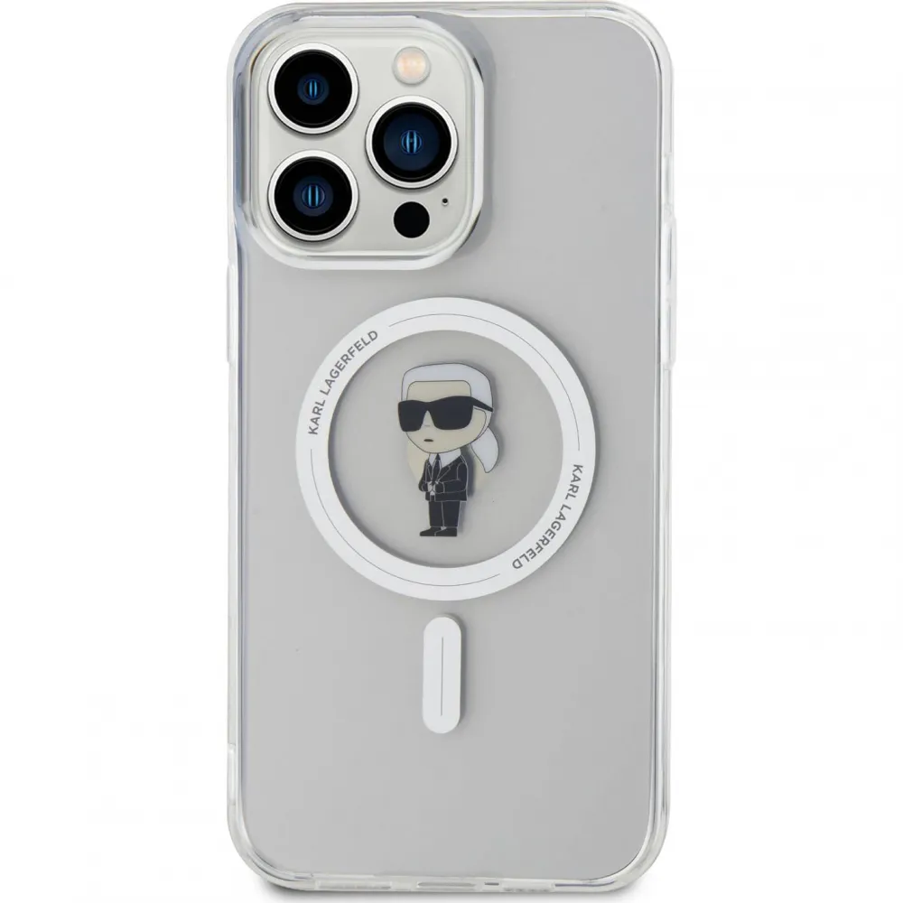 Maska Karl Lagerfeld Hc Magsafe IML Ikonik za iPhone 15 Pro Max 6.7 transparent (KLHMP15XHFCKNOT)