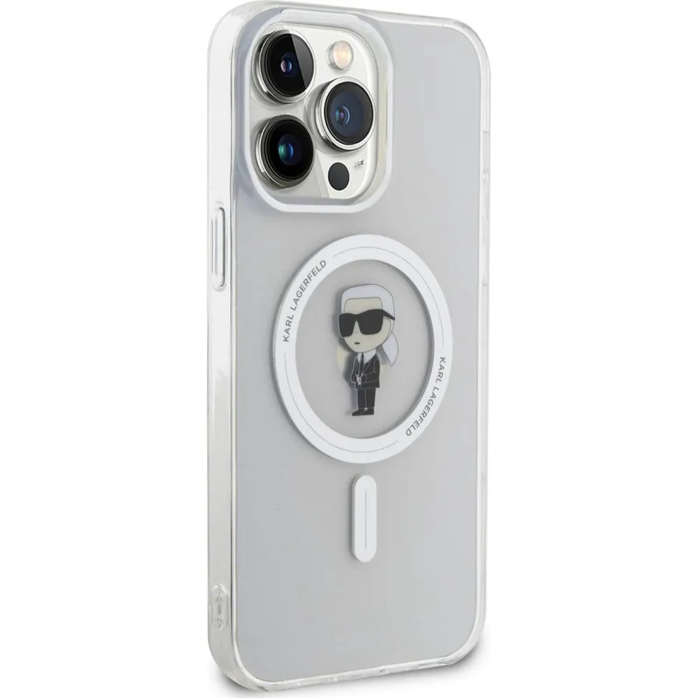 Maska Karl Lagerfeld Hc Magsafe IML Ikonik za iPhone 15 Pro Max 6.7 transparent (KLHMP15XHFCKNOT)