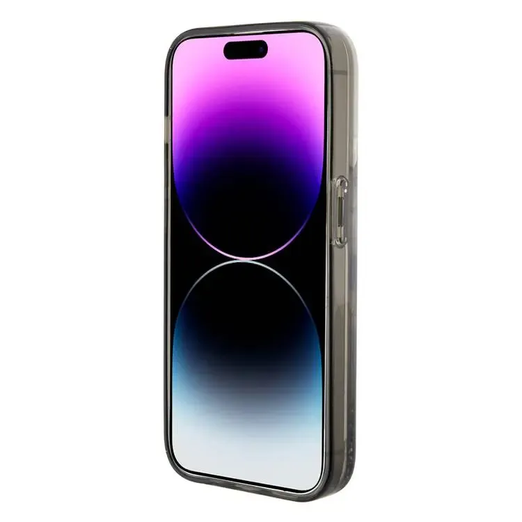 Maska Karl Lagerfeld Hc Liquid Glitter Ikonik za iPhone 15 Pro 6.1 transparent (KLHCP15LLKKNSK)