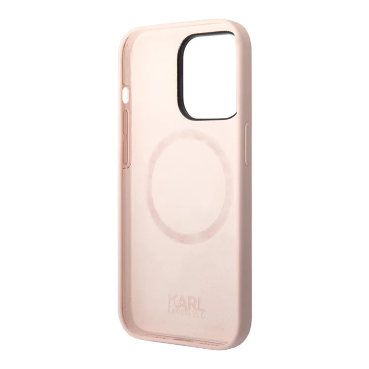 Maska Karl Lagerfeld Hc Silicone NFT Ikonik za iPhone 15 Pro 6.1 roze (KLHCP15LSNIKBCP)