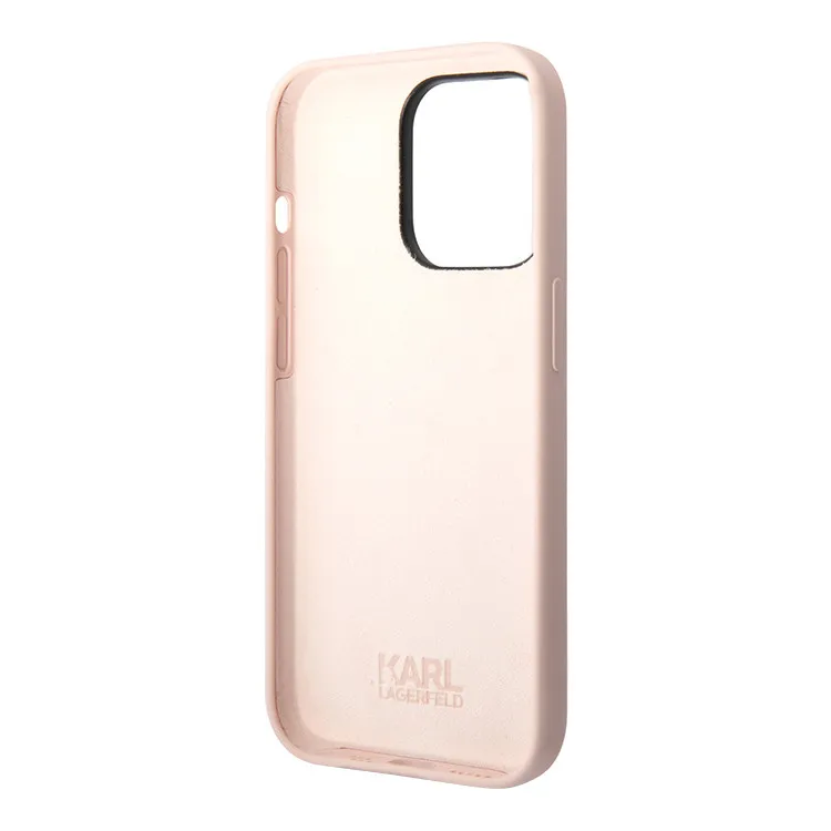 Maska Karl Lagerfeld Hc Silicone NFT Ikonik za iPhone 15 Pro Max 6.7 roze (KLHCP15XSNIKBCP)