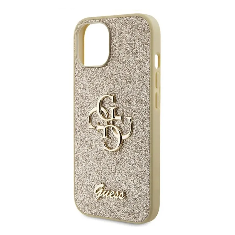 Maska Guess Hc Fixed Glitter 4G Big Metal Logo za iPhone 15 6.1 zlatna (GUHCP15SHG4SGD)
