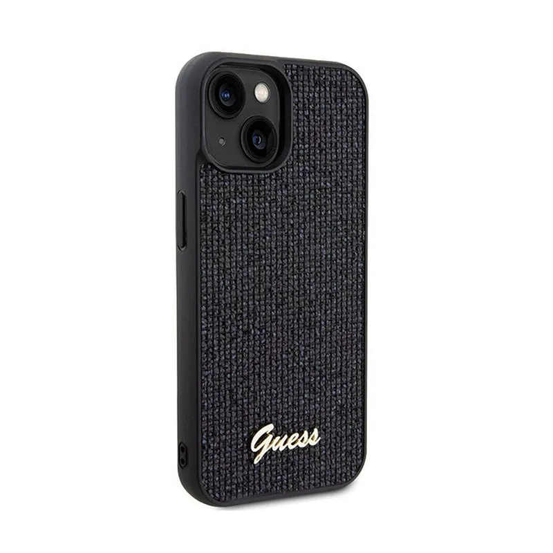 Maska Guess Hc PU Disco Script Metal za iPhone 15 6.1 (GUHCP15SPMSDGSK)