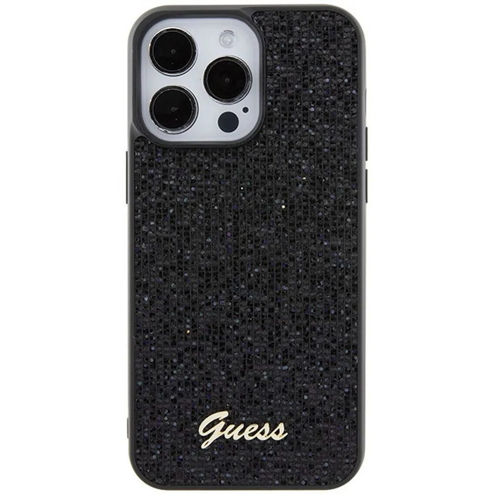 Maska Guess Hc PU Disco Script Metal za iPhone 15 Pro Max 6.7 (GUHCP15XPMSDGSK)