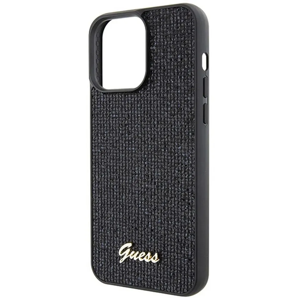 Maska Guess Hc PU Disco Script Metal za iPhone 15 Pro Max 6.7 (GUHCP15XPMSDGSK)