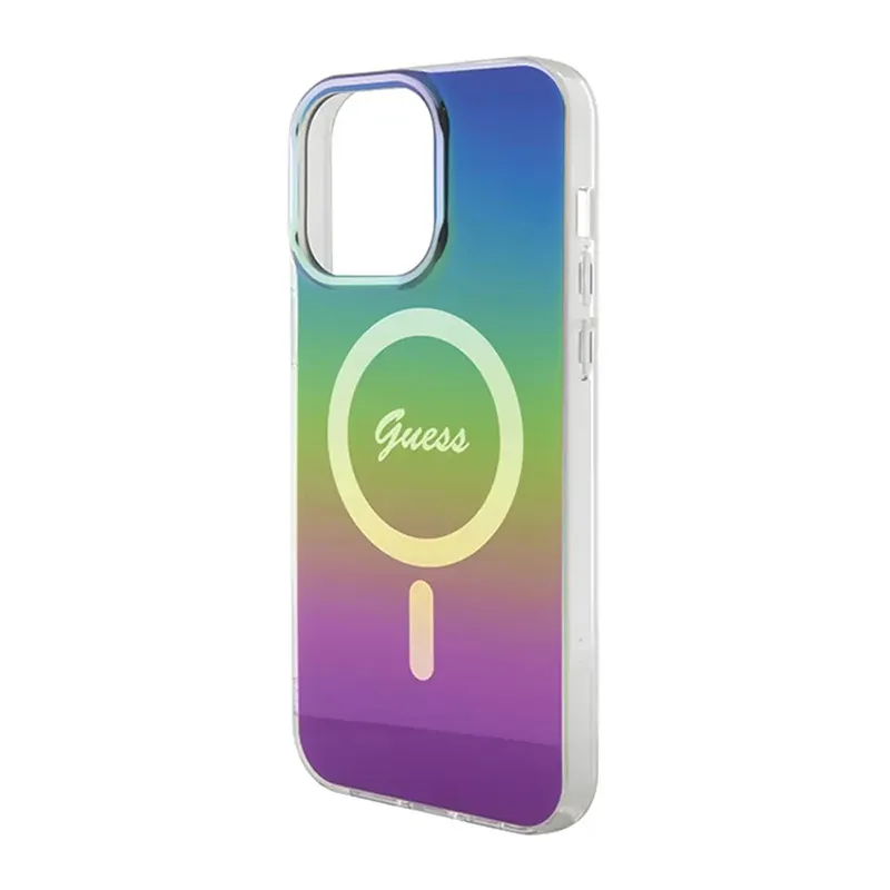 Maska Guess Hc IML Magsafe Iridescent za iPhone 15 Pro 6.1 crna (GUHMP15LHITSK)