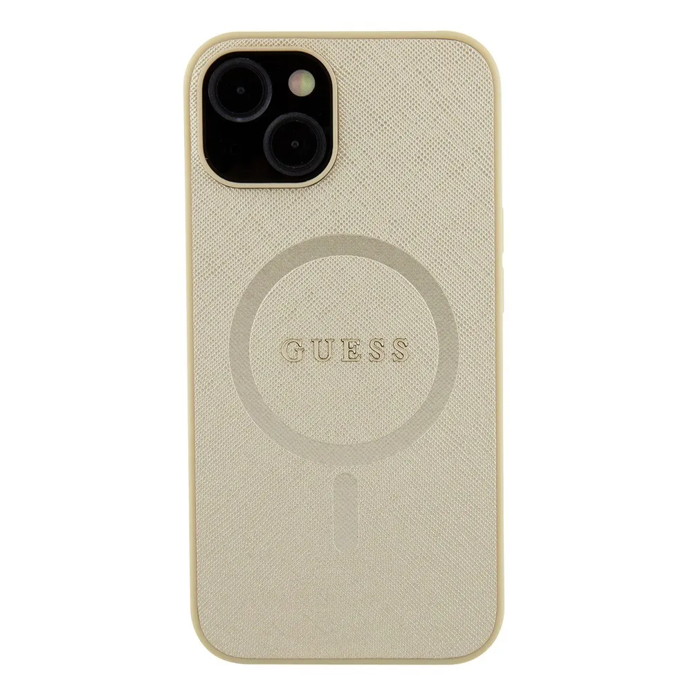 Maska Guess Hc PU Saffiano Magsafe za iPhone 15 6.1 bez (GUHMP15SPSAHMCB)