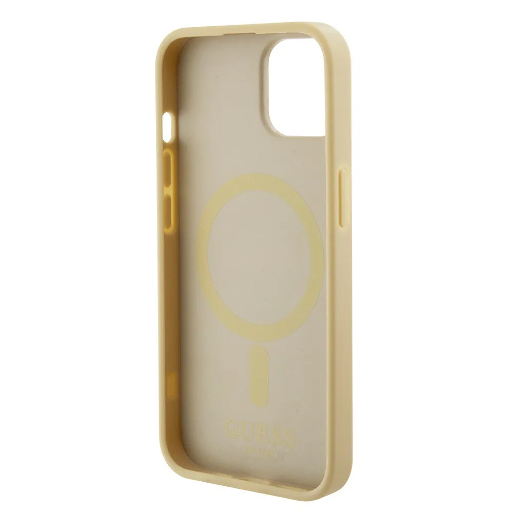 Maska Guess Hc PU Saffiano Magsafe za iPhone 15 6.1 bez (GUHMP15SPSAHMCB)