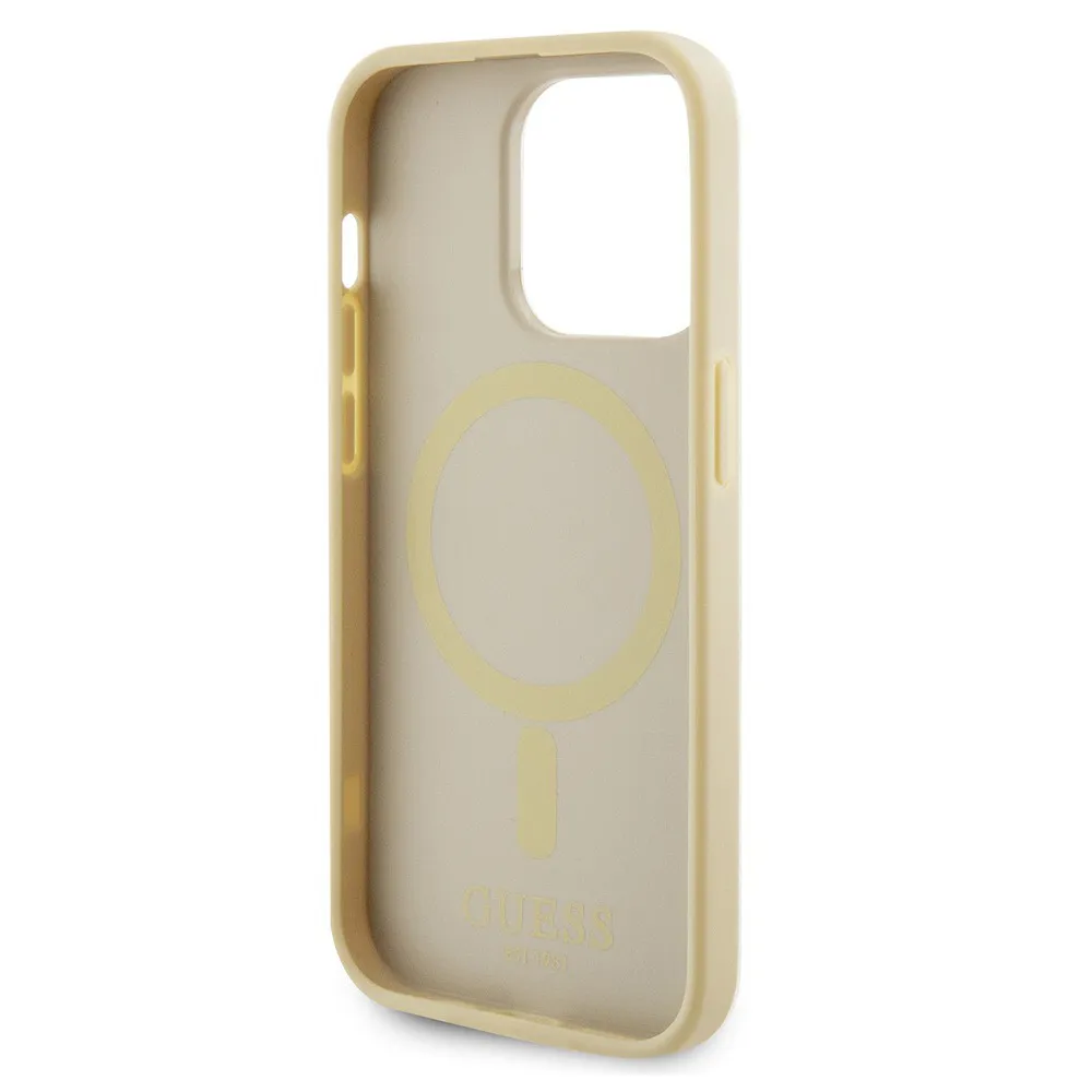Maska Guess Hc PU Saffiano Magsafe za iPhone 15 Pro 6.1 bez (GUHMP15LPSAHMCB)
