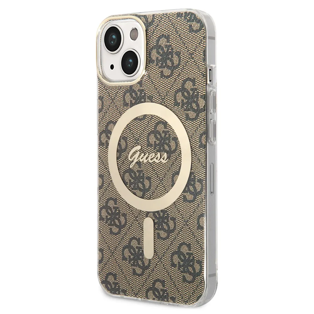 Maska Guess Hc Magsafe IML 4G Pattern za iPhone 15 6.1 braon (GUHMP15SH4STW)