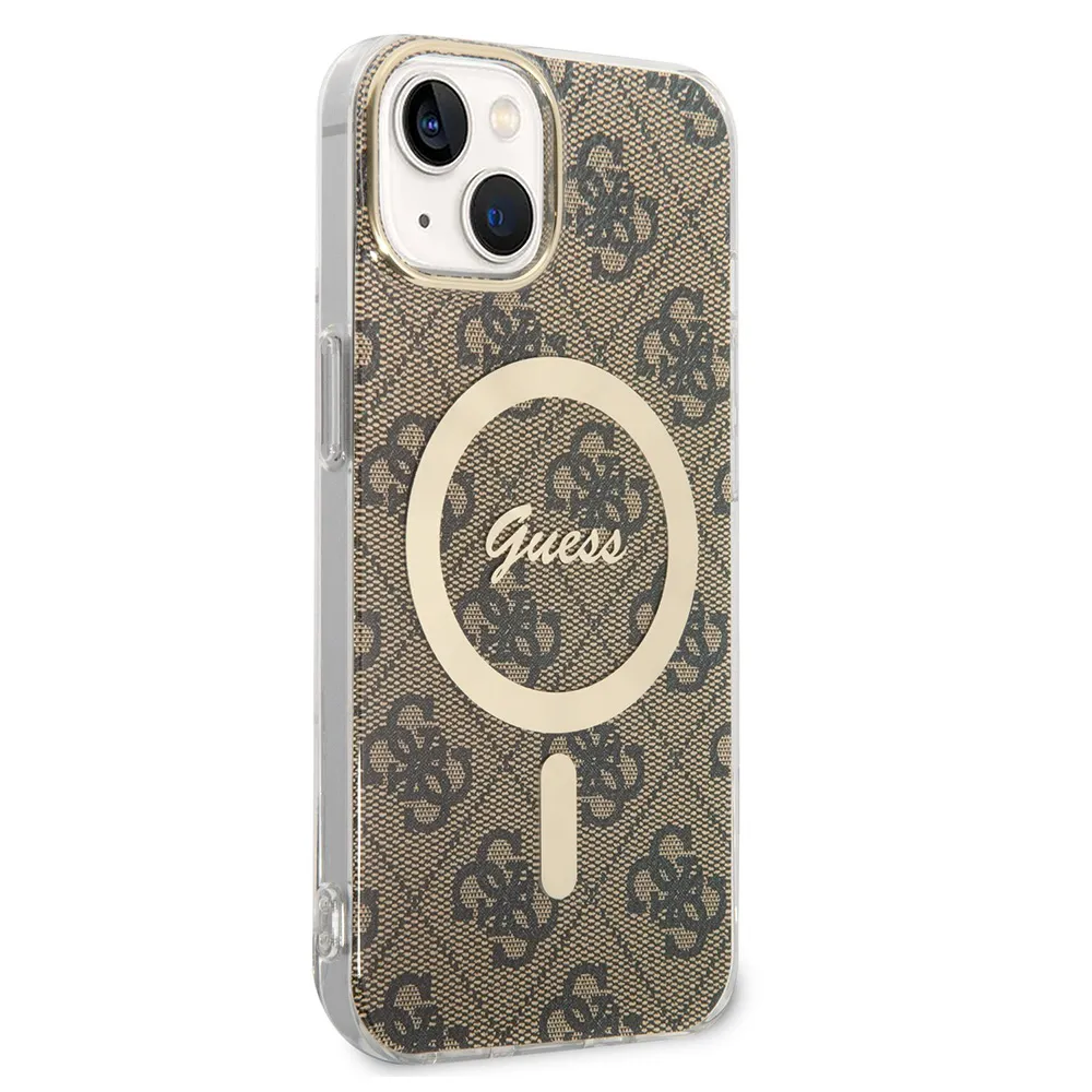 Maska Guess Hc Magsafe IML 4G Pattern za iPhone 15 6.1 braon (GUHMP15SH4STW)