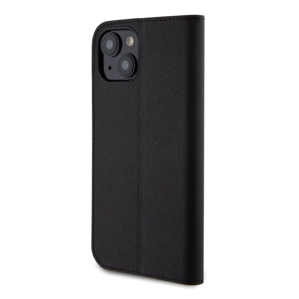 Maska Karl Lagerfeld Saffiano BP Nft Karl&Choupette za iPhone 15 6.1 crna (KLBKP15SSANKCPK)