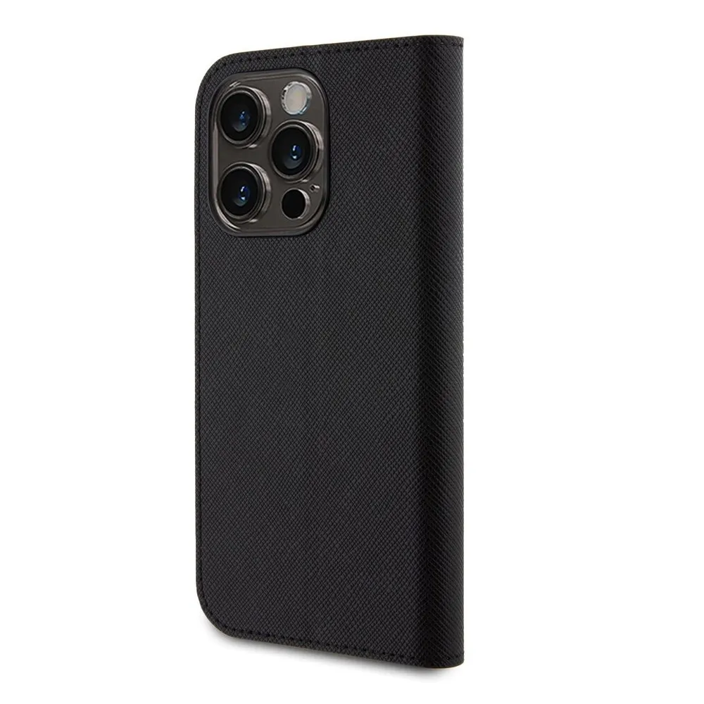Maska Karl Lagerfeld Saffiano BP Nft Karl&Choupette za iPhone 15 Pro 6.1 crna(KLBKP15LSANKCPK)