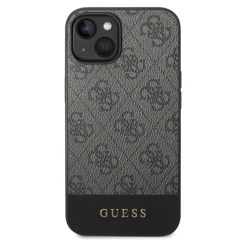 Maska Guess Hc PC/TPU 4G Pu Bottom Stripe za iPhone 15 6.1 siva (GUHCP15SG4GLGR)