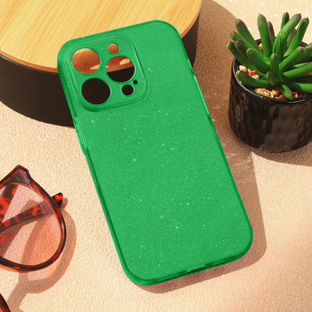 Maska Sparkle Dust za iPhone 15 Pro 6.1 zelena
