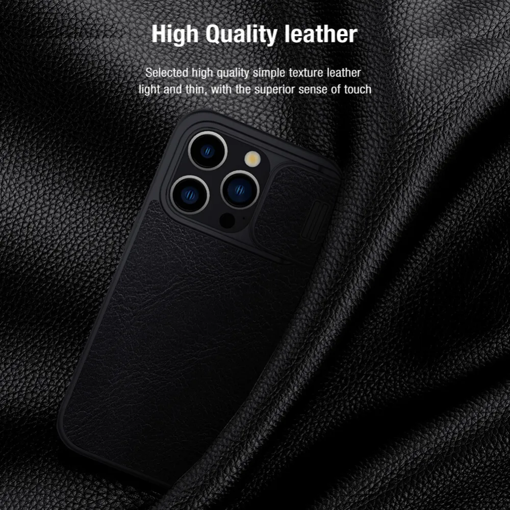 Maska Nillkin Qin Pro za iPhone 15 Pro 6.1 crna